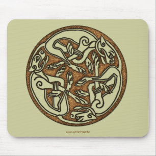 Irish Celtic 3-Hund Symbol Mousepad Musmatta