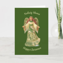 Irish Celtic Angel-julkort, Helgdag, vikt