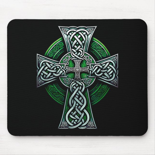 Irish Celtic Cross Knot Christian Holy Trinity Sco Musmatta (Framsidan)