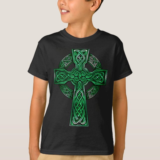 Irish Celtic Cross Knot Christian Holy Trinity Sco T Shirt (Framsida)