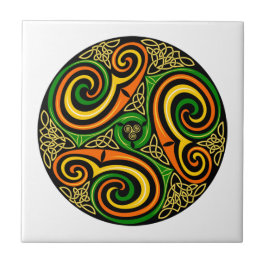Irish Celtic Design Mandala,Ceramic Tile Kakelplatta