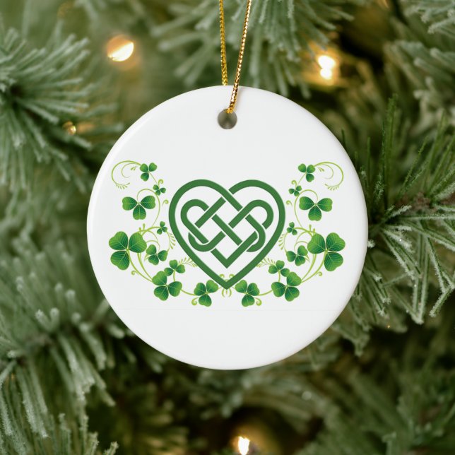 Irish Celtic Kärlek Knot Julgransprydnad Keramik (Träd)