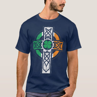Irish Celtic Knot Christian Kor Ireland Flagga Sha T Shirt