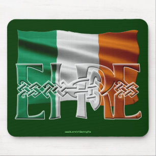 Irish Celtic Knot EIRE Flagga Mousepad Musmatta