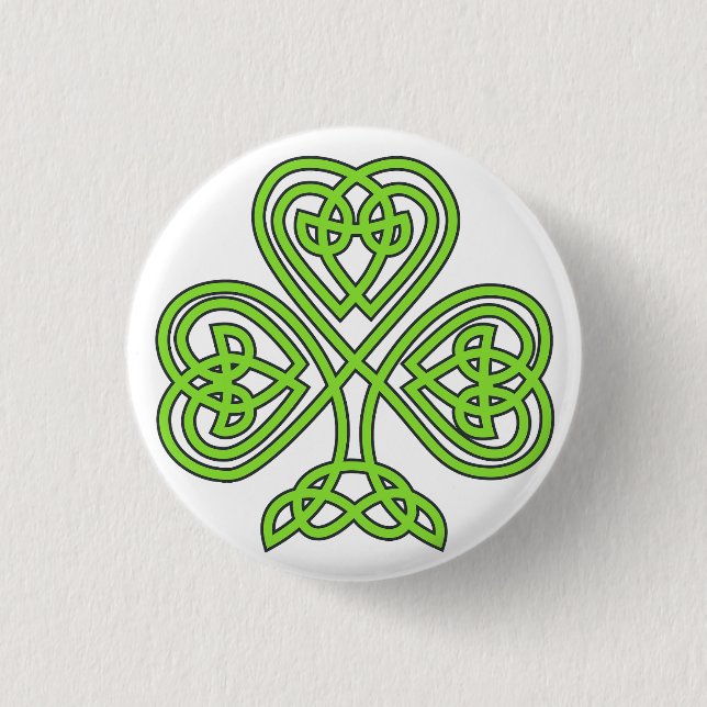 Irish Celtic Knot Heart Knapp (Framsida)