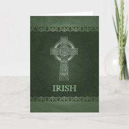 Irish Celtic Kor Bleting Greeting Card Kort