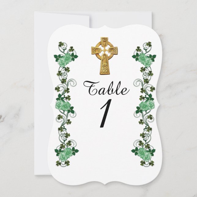 Irish Celtic Kor bordsnummer Card (Framsida)
