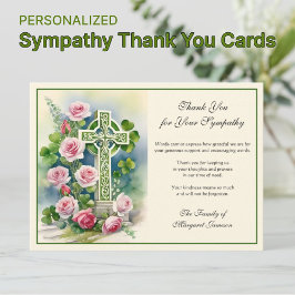 Irish Celtic Kor Shamrocks Sympathy Condolence Tack Kort