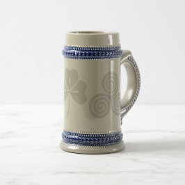 Irish Celtic Lycklig St Patrick Grått/blue Beer Mu Sejdel