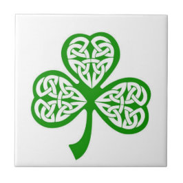 Irish Celtic Shamrock Ceramic Tile Kakelplatta