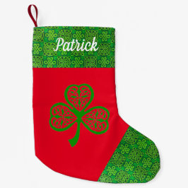 Irish Celtic Shamrock-julklapp Liten Julstrumpa