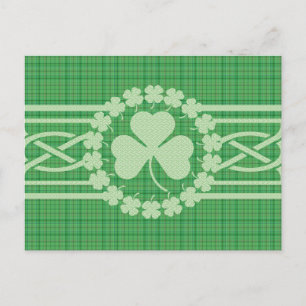 Irish Celtic Shamrock Vykort
