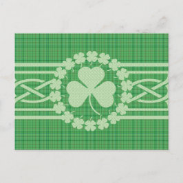 Irish Celtic Shamrock Vykort