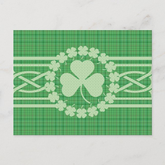 Irish Celtic Shamrock Vykort (Framsida)