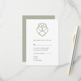 Irish Celtic Svan Kärlek Knot Bröllop OSA Card Kort