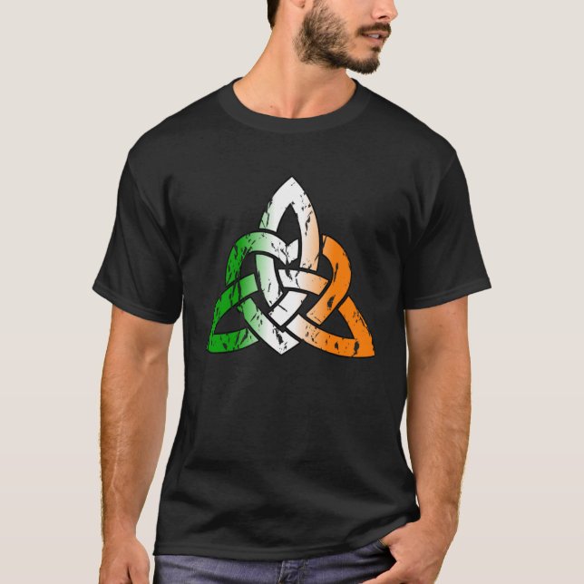 Irish Celtic Trinity Knot hjärta St Patrick s T Shirt (Framsida)