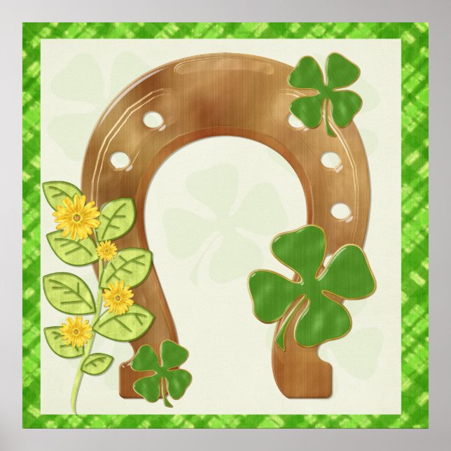 Irish Charm Whimsical Folk Art Print Poster (Framsidan)