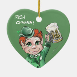 Irish Cheers! Porträtt Heart Ornament
