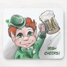 Irish Cheers! Porträtt Mousepad