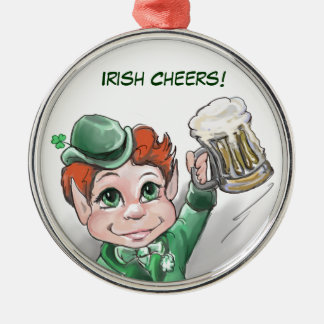 Irish Cheers! Porträtt Premium Round Ornament