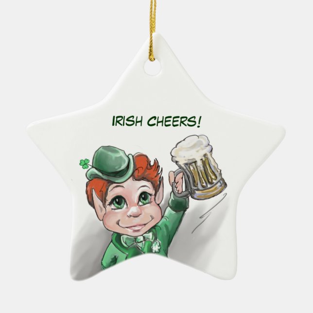 Irish Cheers! Porträtt Star Ornament (Framsidan)