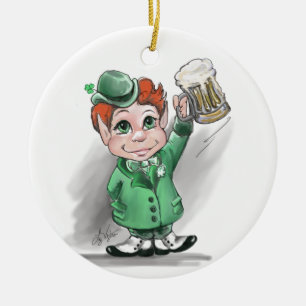 Irish Cheers! Round Ornamnet Julgransprydnad Keramik