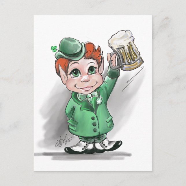 Irish Cheers! St patrick's day vykort (Framsida)