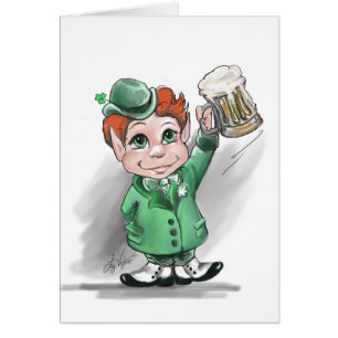 Irish Cheers! Tomt gratulationskort för st patrick Hälsningskort