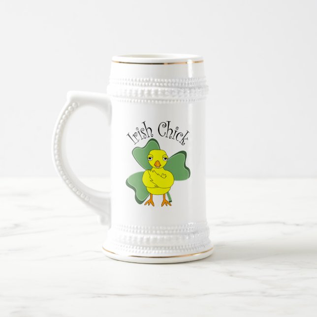Irish Chick Text Shamrock Sejdel (Vänster)