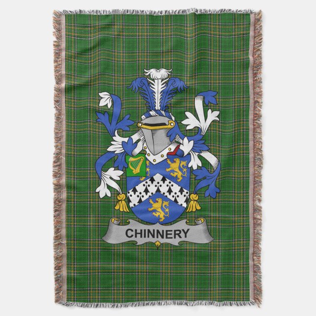Irish Chinnery Jackar Arm Family Crest Ireland Filt (Framsidan Vertikal)
