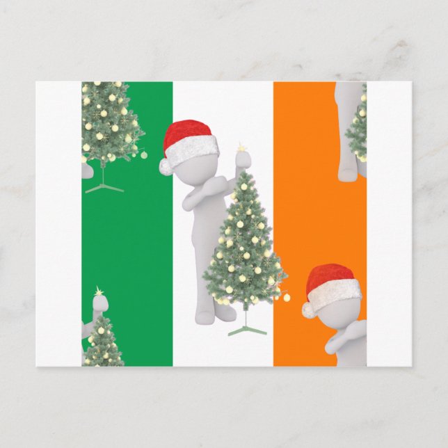 irish christmas helg vykort (Framsida)