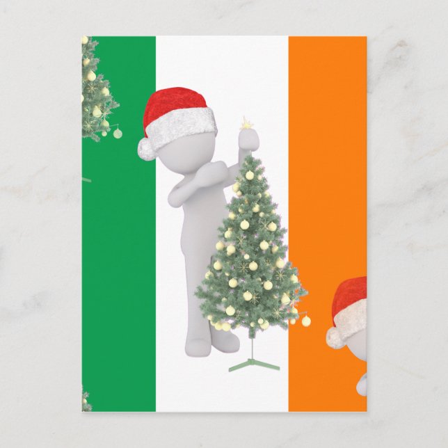 irish christmas helg vykort (Framsida)