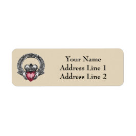 Irish Claddagh Address Label Returadress Etikett