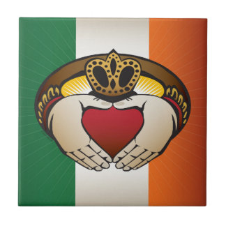 Irish Claddagh Flagga Vapensköld Kakelplatta