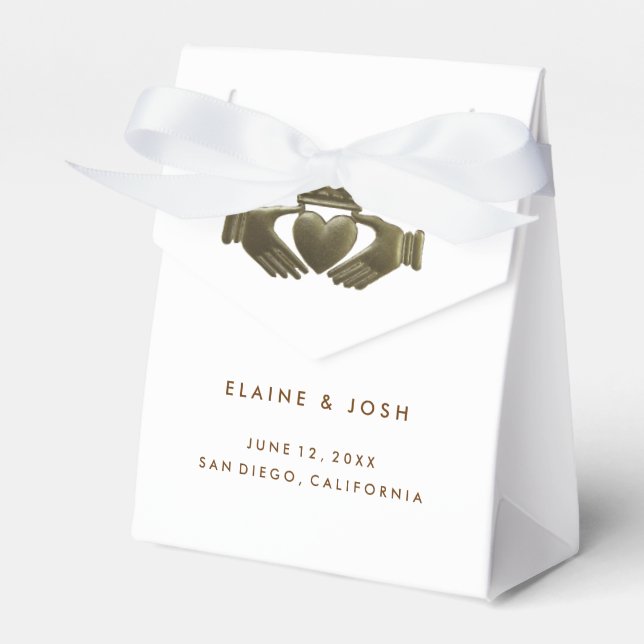 Irish Claddagh-förmånslådor Presentaskar (Framsidan Sidan)