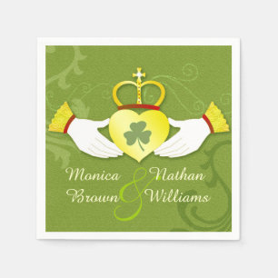 Irish Claddagh Heart Celtic Bröllop Pappersservett
