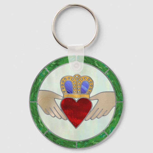 Irish Claddagh Nyckelring (Framsida)