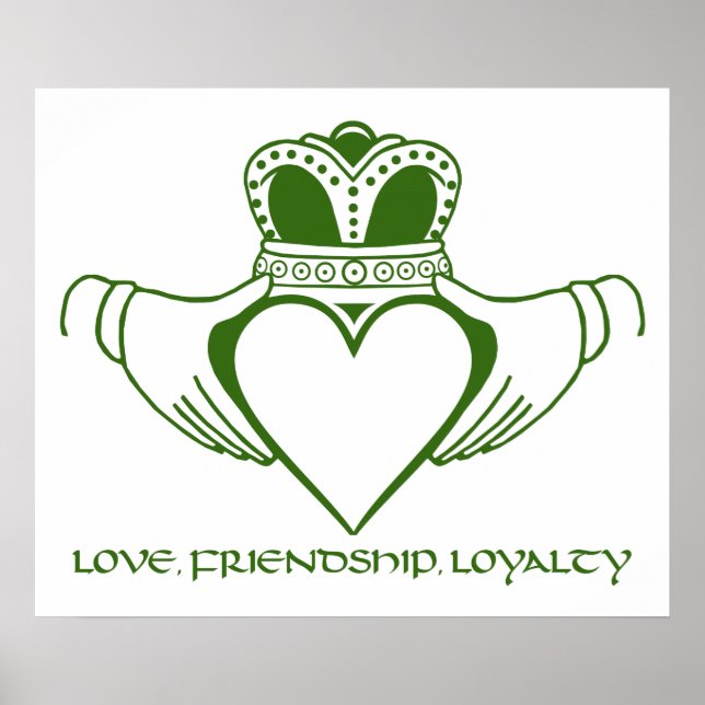 Irish Claddagh print / poster (Framsidan)
