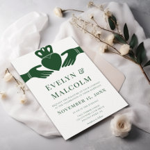 Irish Claddagh Ring Simple Graphic Grönt Bröllop