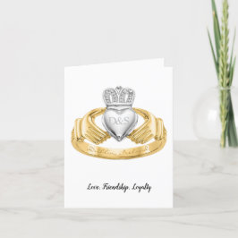Irish Claddagh Ring Valentines Kärlek Helgkort
