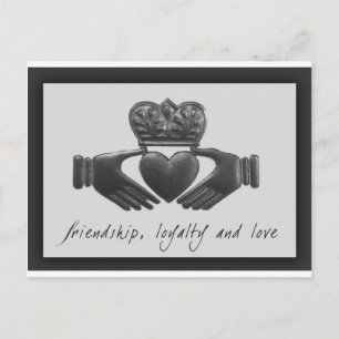 Irish Claddagh, vänskap, lojalitet och kärlek Vykort