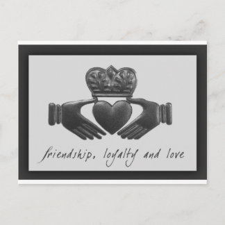 Irish Claddagh, vänskap, lojalitet och kärlek Vykort