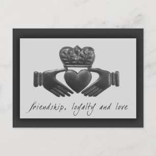 Irish Claddagh, vänskap, lojalitet och kärlek Vykort