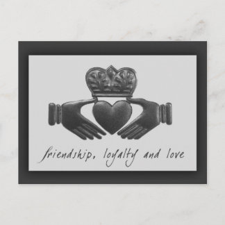 Irish Claddagh, vänskap, lojalitet och kärlek Vykort