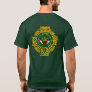 Irish Claddagh w/Golden Celtic Kor Personlig T Shirt
