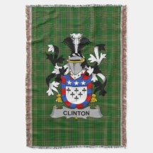 Irish Clinton Jackar om Arm Family Crest Ireland