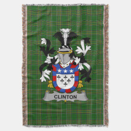 Irish Clinton Jackar om Arm Family Crest Ireland Filt
