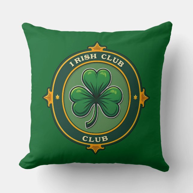 Irish Club St Patrick’s Day Shirt – almofada Kudde (Framsida)