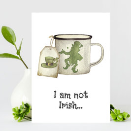 Irish Coffee Bag Klöver Funny St patricks day Card Meddelande