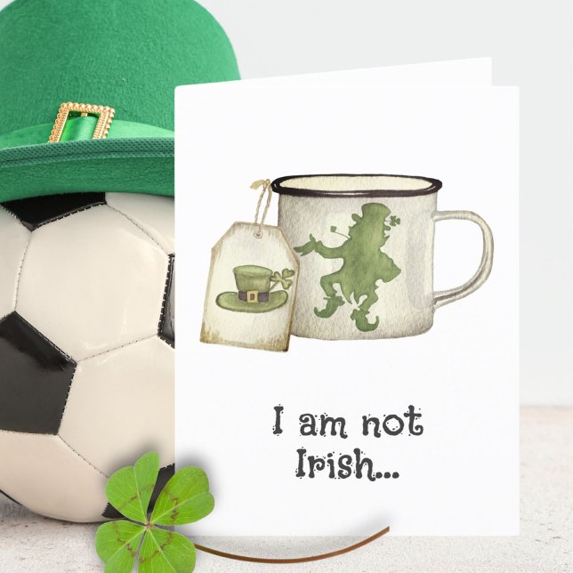 Irish Coffee Bag Klöver Funny St patricks day Card Meddelande (Skapare uppladdad)